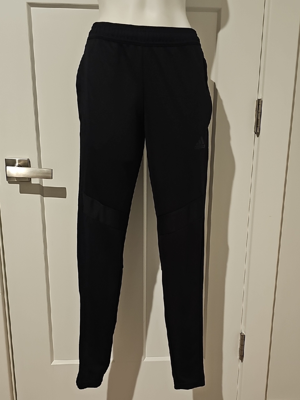 Adidas Black Joggers With Zipper Legs